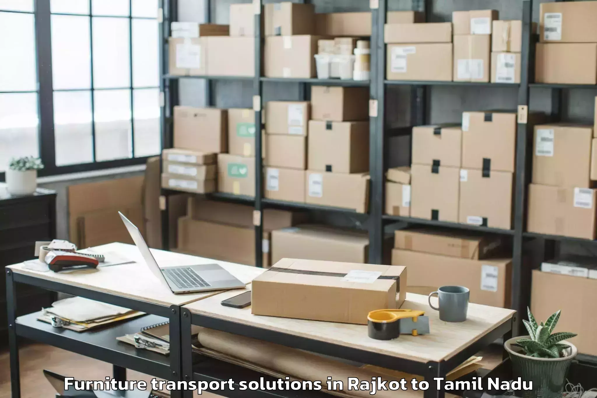 Reliable Rajkot to Thottiyam Furniture Transport Solutions